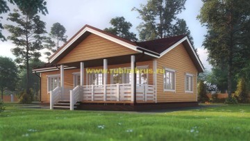 Проект дома из бруса 12 на 8