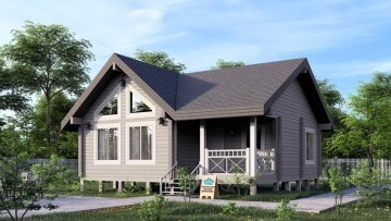 Дом-баня в селе Глебово