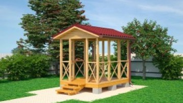Беседка 2.3х3 двускатная