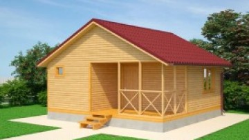 Каркасная баня Сезонная 6х6 36 м2