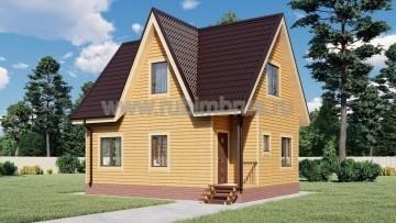 Проект дома из бруса 6 на 8