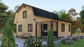 Проект дома из бруса 7,5х8