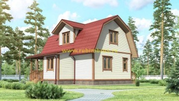 Проект дома из бруса 8х9