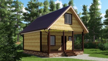 Проект дома из бруса 6х8