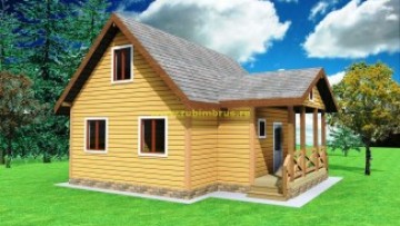 Проект дома из бруса 9 на 9