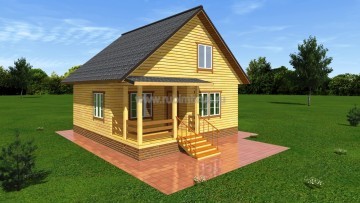 Проект дома из бруса 8 на 8