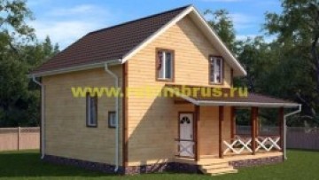 Проект дома из бруса 9,5 на 9,5