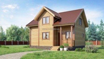 Проект дома из бруса 7 на 9