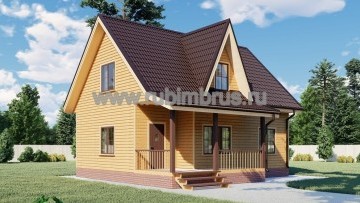 Проект дома из бруса 8 на 9
