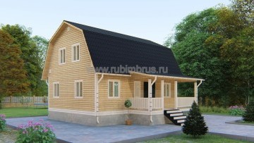 Проект дома из бруса 7 на 9