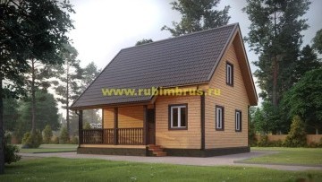 Проект дома из бруса 8 на 8