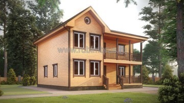 Проект дома из бруса 10 на 10