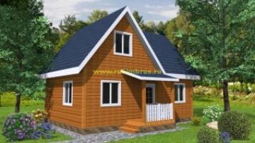 Проект дома из бруса 7,5 на 9