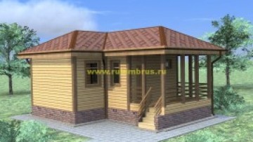 Проект бани из бруса 8 на 6